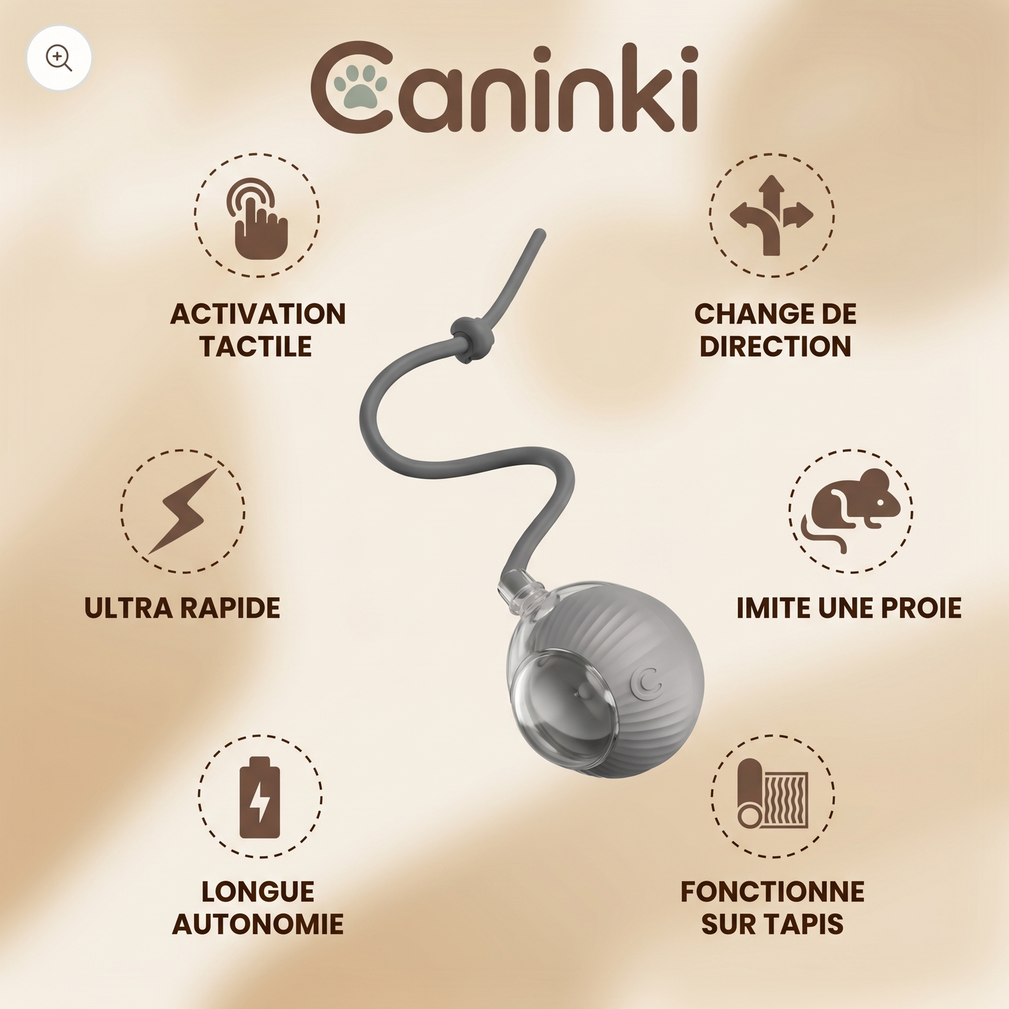 Balle Interactive pour Chat — Caninki 🐾